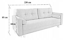 Canapea Largo03 cu functie de pat mov