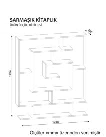 Raft pentru cărți Sarmaşık alb