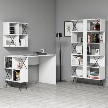 Extra2 Set mobilier de birou alb Negru