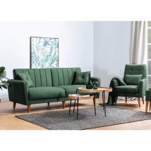 Aqua-TKM07-1070 Set canapea și fotoliu 274x148x85 verde