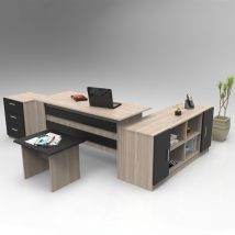 VOGEL13-OB Set mobilier birou Stejar negru