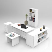 VO15 Set mobilier de birou alb