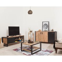   COSMO-TKM.14 Set de mobilier pentru sufragerie, Atlantic Pine negru