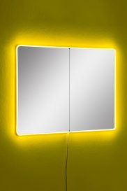 Oglinda dreptunghiulara 60 x 80 cm cu iluminare LED 60x80 Galben