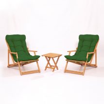 MY007 Set mobilier de gradina Verde Lemn natural