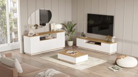 FR18-AW pentru mobilier de living Set de pin Atlantic alb