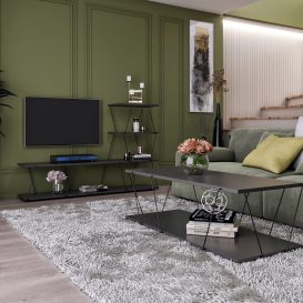 Basak Set mobilier sufragerie Antracit Negru
