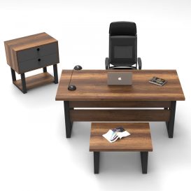 MN08-BA Set mobilier de birou Baroc Antracit