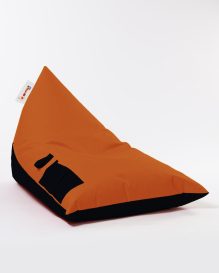 Pouf de pat dublu mare Pyramid - Scaun de fasole portocaliu 145x90x35 portocaliu