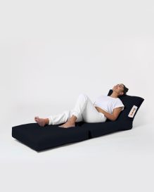 Siesta Sofa Bed Pouf - Fotoliu Beanbag Negru 55x40 Negru