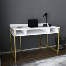 Apple Desk alb auriu
