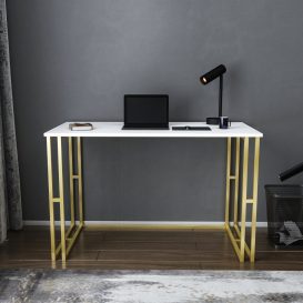 Kane Desk Gold alb