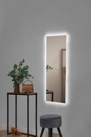 Oglinda dreptunghiulara 20 x 80 cm cu iluminare LED 20x80 alb