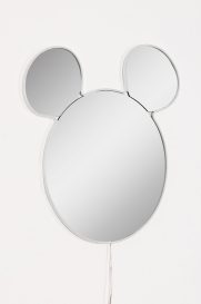 Oglinda Mickey Silver cu iluminare LED 53x50 alb