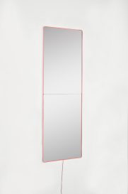 Oglinda dreptunghiulara 20 x 80 cm cu iluminare LED 20x80 Roz
