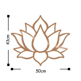 Floarea de Lotus 1 - Cupru Decor de perete metalic 50x43 Cupru