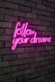 Follow Your Dreams - Roz Iluminat decorativ din plastic LED 60x2x32 Roz