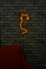 Cat - Galben Iluminat decorativ LED din plastic 22x2x48 Galben