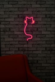 Cat - Roz Iluminat decorativ LED din plastic 22x2x48 Roz