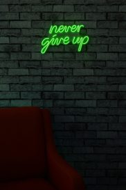 Never Give Up - Verde Iluminare decorativă LED din plastic 40x2x23 Verde