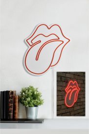 The Rolling Stones - Roșu Iluminare LED decorativă din plastic 36x2x41 Roșu