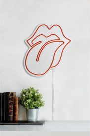 The Rolling Stones - Roșu Iluminare LED decorativă din plastic 36x2x41 Roșu