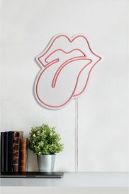 The Rolling Stones - Roz Iluminat decorativ LED din plastic 36x2x41 Roz