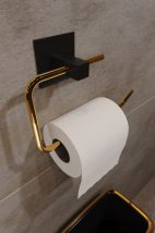   Wc Kağıtlık, Tuvalet Kağıdı Askısı Suport hârtie igienică 16x5x8 Gold