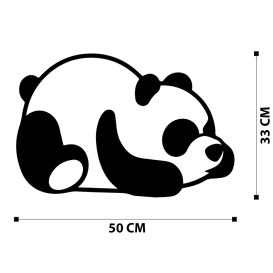 Panda Metal Decor Decor de perete metalic 35x30 Negru