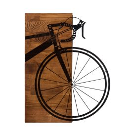 Bisiklet Decor de perete din lemn 45x58 Negru-Nuc