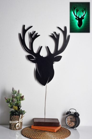 Deer 2 - Verde Iluminat decorativ LED 25x30 Verde