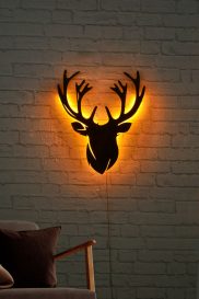 Deer 2 - Galben Iluminat LED decorativ 25x30 Galben