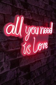 All You Need is Love - Roșu Iluminare decorativă LED din plastic 60x2x32 Roșu