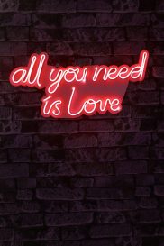 All You Need is Love - Roșu Iluminare decorativă LED din plastic 60x2x32 Roșu