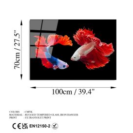 UV-167 70 x 100 Pictură decorativă din sticlă călită 100x70 Multicolor