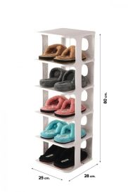 OMS-002-BYZ-P Suport pantofi (5 bucăți) 28x25x15 alb