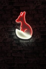 Fox - Roșu Iluminare decorativă LED din plastic 28x2x45 Roșu-alb