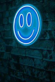 Smiley - albastru Iluminat decorativ LED din plastic 27x27 albastru