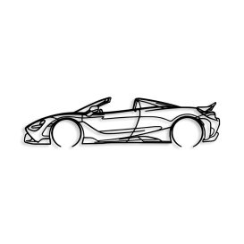 McLaren 720S Silhouette Decor metalic de perete 70x17 Negru
