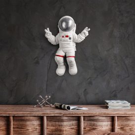 Semnul Pacii Astronaut - 2 Decor de perete 35x10x47 alb-Gri