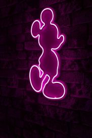 Mickey Mouse - Roz Iluminat decorativ din plastic LED 27x3x49 Roz