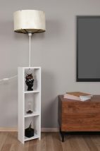 AYD-1799 Lampa din lemn alb 
 ECRU 30x30x140 cm