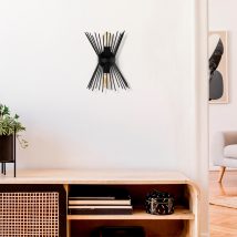   Kirpi - 3091 Design interior Lampa de perete Neagra 23x16x33 cm