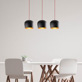 Berceste - N-1411 Candelabru design interior Negru 
 Roșu 74x22x110 cm