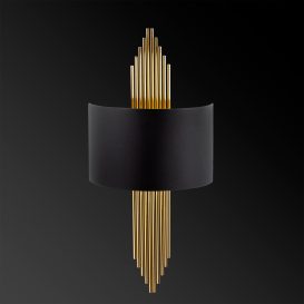616 - The Interior Design Lampa de perete negru 
 Gold 75x10x22 cm