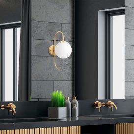 Jewel - 10565 Design interior Aplica de perete Aur lucios 15x27x36 cm