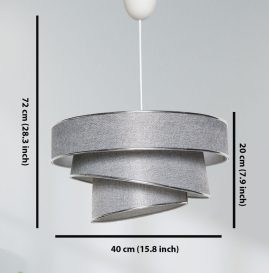 Couper - Gri, Argintiu Candelabru de design interior Gri Argintiu 
 40x40x72 cm