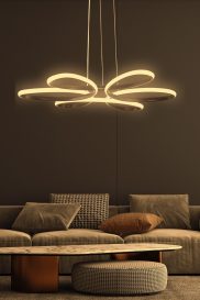 Berenices Negru-Galben Lumina Candelabru de design interior Negru 60x4x80 cm
