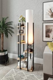 Vogue - SRC Design interior Lampa de podea Negru 
 alb Natural 25x45x160 cm
