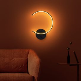 Moon - 13328 Design interior Lampa de perete Neagra 33x6x46 cm